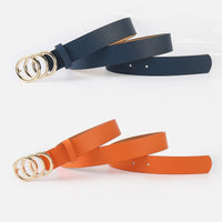 Waist Decoration Fashion Versatile Leather Stylish Belt Casual Luxury Design Slide Buckle Belt Simple Waistband For Women Girl