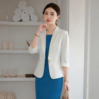 High Quality Women's Two Piece Set Office Work Dress Sleeveless Jacket Short Outerwear Fashionable And Comfortable for Office