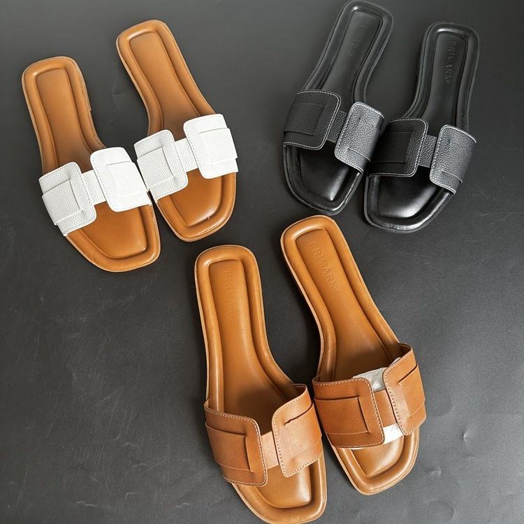 Women's Comfortable Flat Slippers Elegant Office Slides Slip On Beach Bohemian Sandals Shoes - Natalia Home Fashion