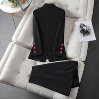 Fashion Blazer Jacket And Pant Suit Women Female Office Ladies Business Work Wear Formal 2 Piece Set
