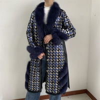 Soft Warm Luxury Wool Double Sided Sheepskin Fur Jacket Winter Women Genuine Sheep Shearling Leather Trench Coat Natalia Home Fashion    Natalia Home Fashion