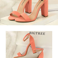 Sexy High Heels Women Pumps Comfort Women Shoes Block Heels Ladies Shoes Buckle Women Heels Female Shoes Women Sandals