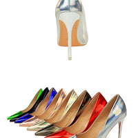 Women 10.5cm High Heels Valentine Pumps Luxury Glossy Stripper Stiletto Wedding Bridal Fetish Shoes