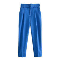 Fashion Ankle Length Suit Pants Office Lady Pencil Pants Spring High Waist Women's Capris Basic Slim Work Trousers