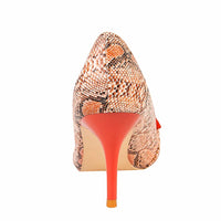 Sexy Snake Pattern Women Shoes Shallow Female High Heels Shoes Pointed Dress Nightclub  Shoes Woman