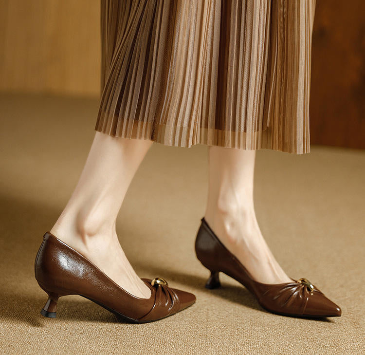 Effortless Elegance in Every Step kitten Heels Women's Shoes Thin Heel Strap