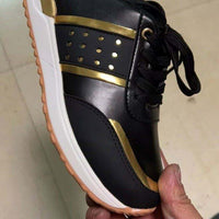 Women Sneakers Platform Shoes Leather Patchwork Casual Sport Shoes Ladies Outdoor Running Shoes