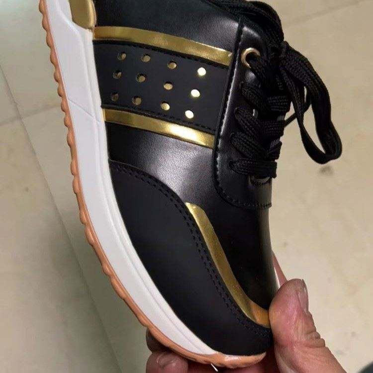 Women Sneakers Platform Shoes Leather Patchwork Casual Sport Shoes Ladies Outdoor Running Shoes