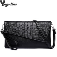 Women Flap Messenger Bags Crocodile pattern Design Shoulder Bags PU Leather Lady Fashion Handbags Vintage Crossbody Bag