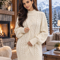 Women's Sweater Thick Two Lapels Retro Thick Thread Twist Dress Natalia Home Fashion    Natalia Home Fashion