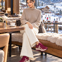 Women Chic Casual Half High Collar Sweater Wide Leg Pants Sets Lady Loose Knit Pullover Trousers Outfits Knitwear Natalia Home Fashion    Natalia Home Fashion