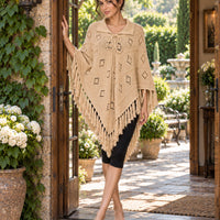 Fashionable Knitted Tassel Shoulder Wrap Sweater Women's Clothing Pullover Batwing Sleeve Jumpers Natalia Home Fashion    Natalia Home Fashion
