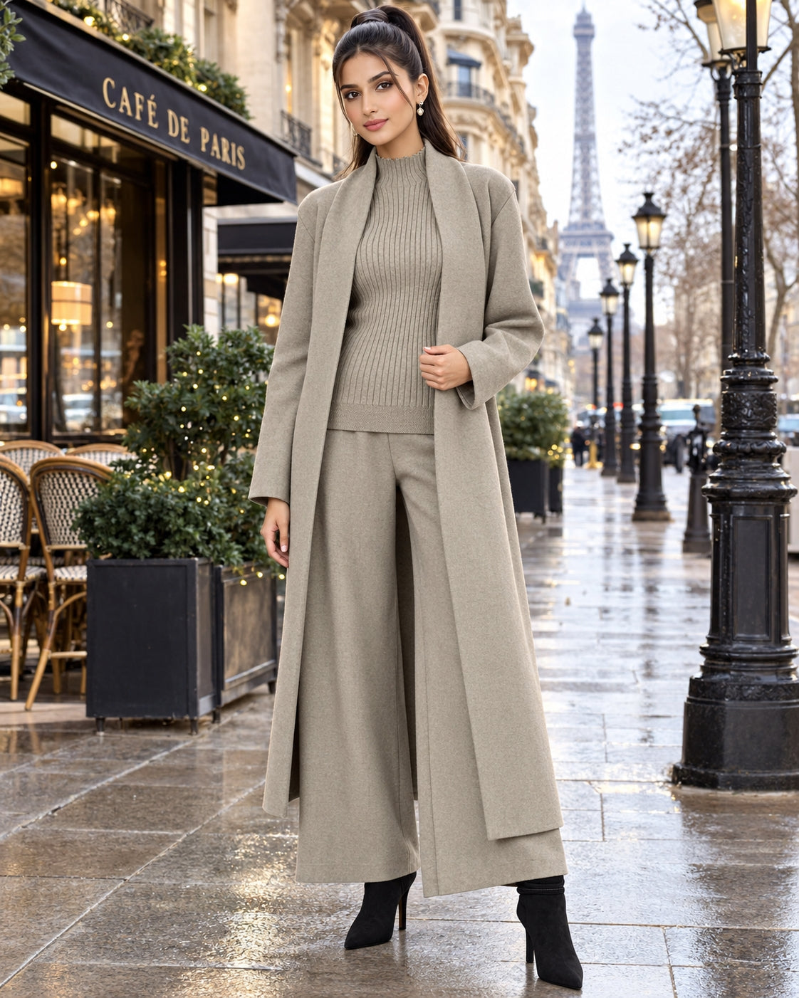 3 Piece Women Cardigan Fashion Knitted Pant Set Ladies Sweater Suit Vintage Fashion Ladies Natalia Home Fashion    Natalia Home Fashion