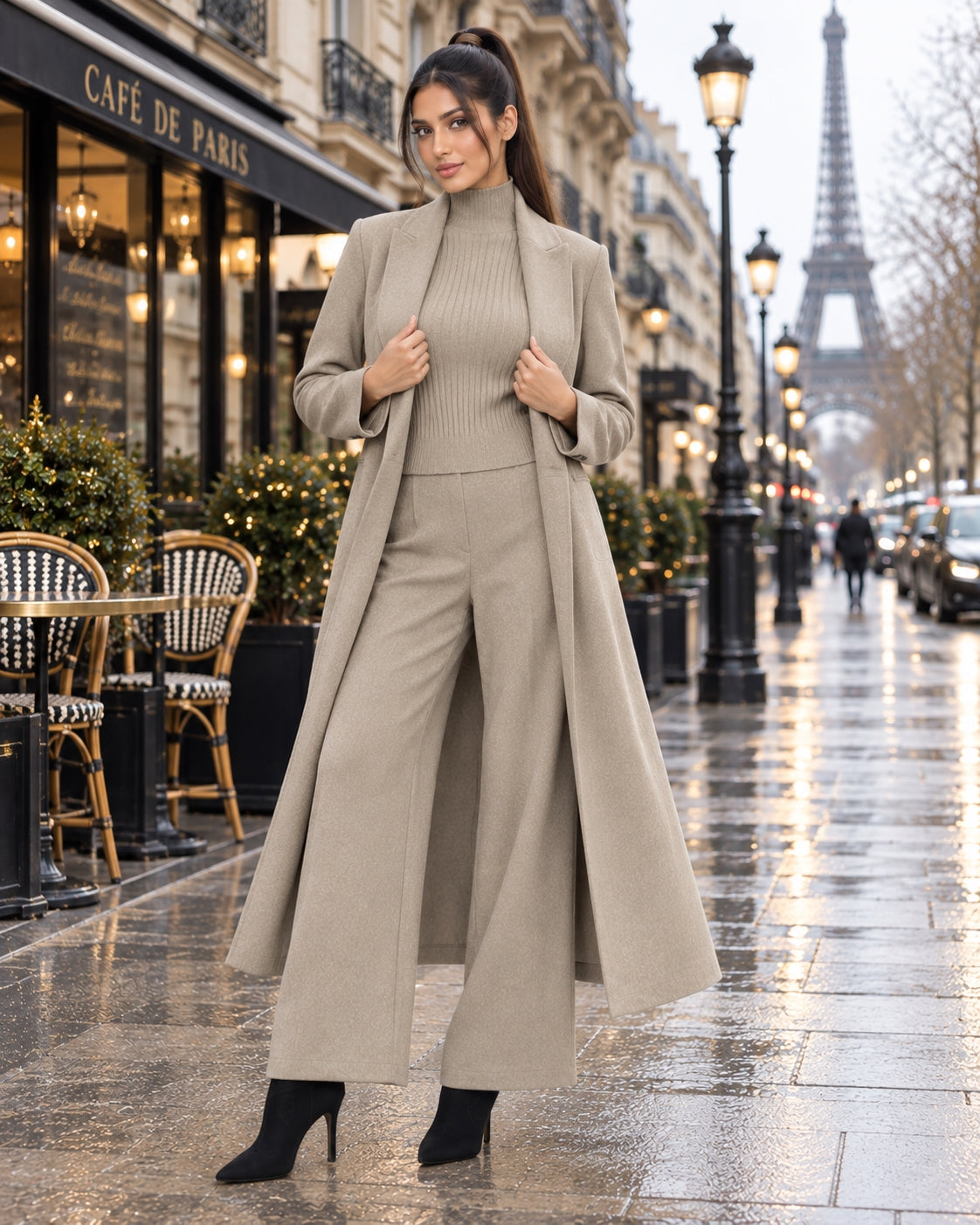 3 Piece Women Cardigan Fashion Knitted Pant Set Ladies Sweater Suit Vintage Fashion Ladies Natalia Home Fashion    Natalia Home Fashion