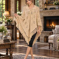 Fashionable Knitted Tassel Shoulder Wrap Sweater Women's Clothing Pullover Batwing Sleeve Jumpers Natalia Home Fashion    Natalia Home Fashion