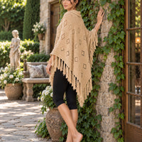 Fashionable Knitted Tassel Shoulder Wrap Sweater Women's Clothing Pullover Batwing Sleeve Jumpers Natalia Home Fashion    Natalia Home Fashion