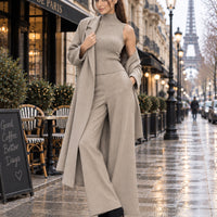 3 Piece Women Cardigan Fashion Knitted Pant Set Ladies Sweater Suit Vintage Fashion Ladies Natalia Home Fashion    Natalia Home Fashion