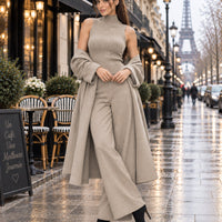 3 Piece Women Cardigan Fashion Knitted Pant Set Ladies Sweater Suit Vintage Fashion Ladies Natalia Home Fashion    Natalia Home Fashion