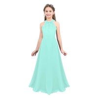 Kids Chiffon Floral Lace Cutout Back Flower Girl Dress Childs Girls Children Wedding Birthday Party Clothes Natalia Home Fashion Dress  Mint-Green-14 Natalia Home Fashion