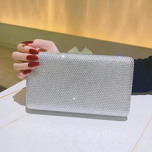 Large Boxed Crystal Evening Bags Wedding Ladies Clutch Party Rhinestones Purses and Handbags My Store