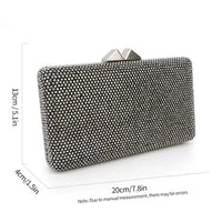 Large Boxed Crystal Evening Bags Wedding Ladies Clutch Party Rhinestones Purses and Handbags My Store
