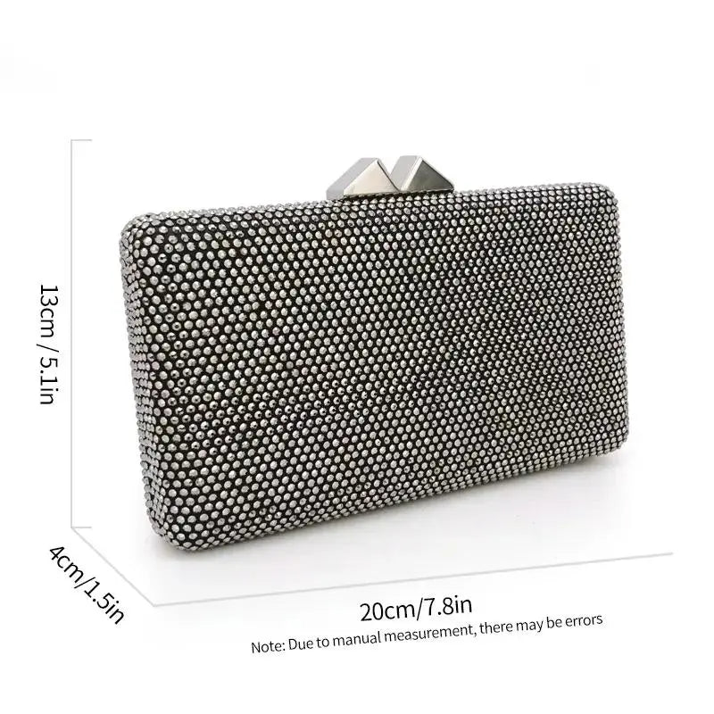 Large Boxed Crystal Evening Bags Wedding Ladies Clutch Party Rhinestones Purses and Handbags My Store