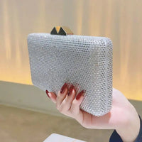 Large Boxed Crystal Evening Bags Wedding Ladies Clutch Party Rhinestones Purses and Handbags My Store