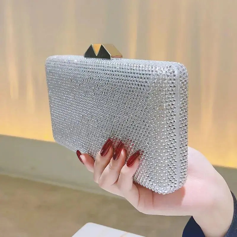 Large Boxed Crystal Evening Bags Wedding Ladies Clutch Party Rhinestones Purses and Handbags My Store