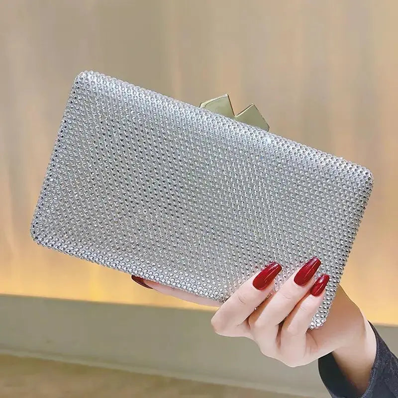 Large Boxed Crystal Evening Bags Wedding Ladies Clutch Party Rhinestones Purses and Handbags My Store