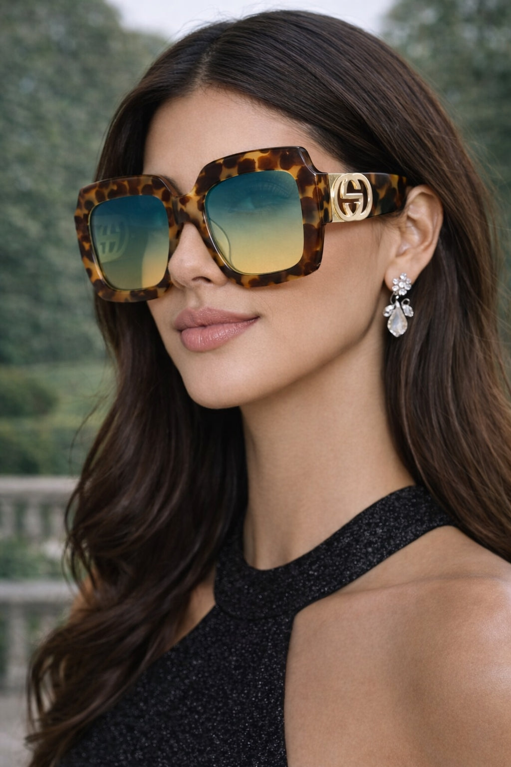 Large Frame Square Sunglasses Women's Brand Designer Fashion Sun Glasses Women Outdoor Travel Eyewear UV400