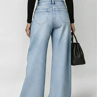 Women Straight Pants Jeans Long Length Tassels Trousers Stretch Mid Waist Washed Streetwear Denims Vintage Distressed Natalia Home Fashion    Natalia Home Fashion