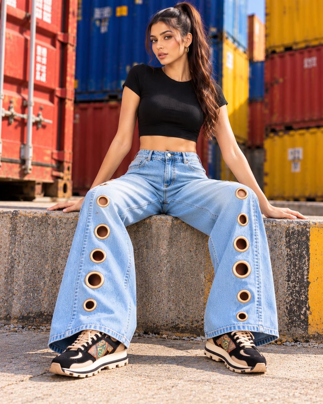 Women Straight Pants Jeans Long Length Tassels Trousers Stretch Mid Waist Washed Streetwear Denims Vintage Distressed Natalia Home Fashion    Natalia Home Fashion