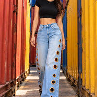 Women Straight Pants Jeans Long Length Tassels Trousers Stretch Mid Waist Washed Streetwear Denims Vintage Distressed Natalia Home Fashion    Natalia Home Fashion