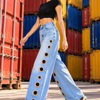 Women Straight Pants Jeans Long Length Tassels Trousers Stretch Mid Waist Washed Streetwear Denims Vintage Distressed Natalia Home Fashion    Natalia Home Fashion