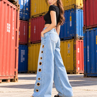 Women Straight Pants Jeans Long Length Tassels Trousers Stretch Mid Waist Washed Streetwear Denims Vintage Distressed Natalia Home Fashion    Natalia Home Fashion