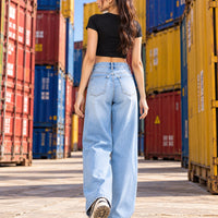 Women Straight Pants Jeans Long Length Tassels Trousers Stretch Mid Waist Washed Streetwear Denims Vintage Distressed Natalia Home Fashion    Natalia Home Fashion