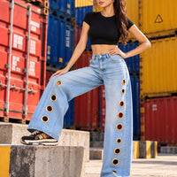 Women Straight Pants Jeans Long Length Tassels Trousers Stretch Mid Waist Washed Streetwear Denims Vintage Distressed Natalia Home Fashion    Natalia Home Fashion