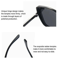 Luxury Brand Designer Cat Eye Sunglasses Woman Vintage Black Mirror Sun Glasses For Fashion Big Frame Cool Sexy Female Natalia Home Fashion    Natalia Home Fashion