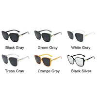 Luxury Brand Designer Cat Eye Sunglasses Woman Vintage Black Mirror Sun Glasses For Fashion Big Frame Cool Sexy Female Natalia Home Fashion    Natalia Home Fashion