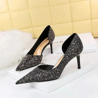 Luxury Heels For Women Wholesale Woman High Heel Shoes Glitter Pointed Toe Heels Sexy Night Club Pumps Lady Office Shoes Pumps Natalia Home Fashion Heels   Natalia Home Fashion