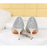 Luxury Heels For Women Wholesale Woman High Heel Shoes Glitter Pointed Toe Heels Sexy Night Club Pumps Lady Office Shoes Pumps Natalia Home Fashion