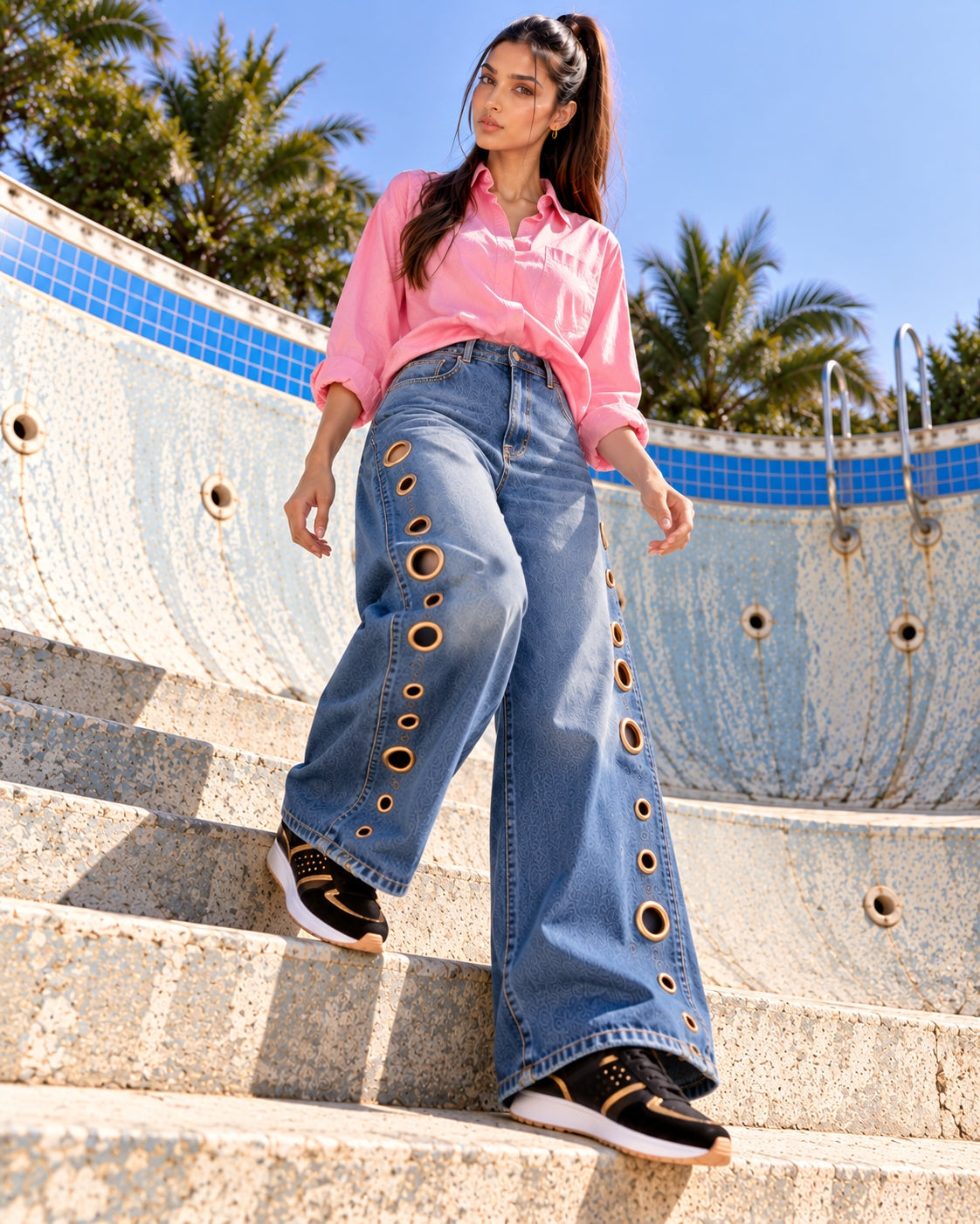 Women Straight Pants Jeans Long Length Tassels Trousers Stretch Mid Waist Washed Streetwear Denims Vintage Distressed Natalia Home Fashion    Natalia Home Fashion