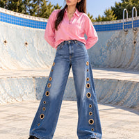 Women Straight Pants Jeans Long Length Tassels Trousers Stretch Mid Waist Washed Streetwear Denims Vintage Distressed Natalia Home Fashion    Natalia Home Fashion