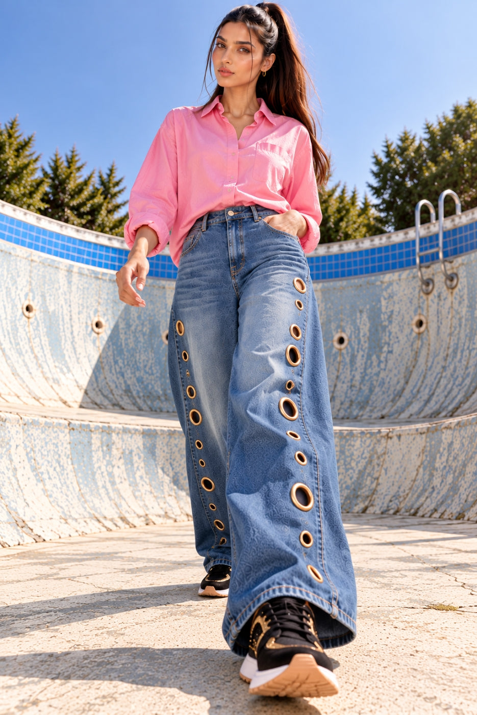 Women Straight Pants Jeans Long Length Tassels Trousers Stretch Mid Waist Washed Streetwear Denims Vintage Distressed Natalia Home Fashion    Natalia Home Fashion