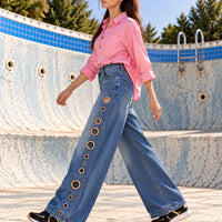 Women Straight Pants Jeans Long Length Tassels Trousers Stretch Mid Waist Washed Streetwear Denims Vintage Distressed Natalia Home Fashion    Natalia Home Fashion