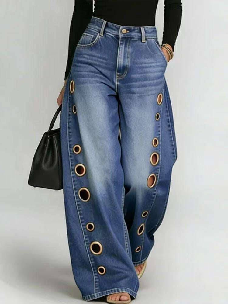 Women Straight Pants Jeans Long Length Tassels Trousers Stretch Mid Waist Washed Streetwear Denims Vintage Distressed Natalia Home Fashion    Natalia Home Fashion