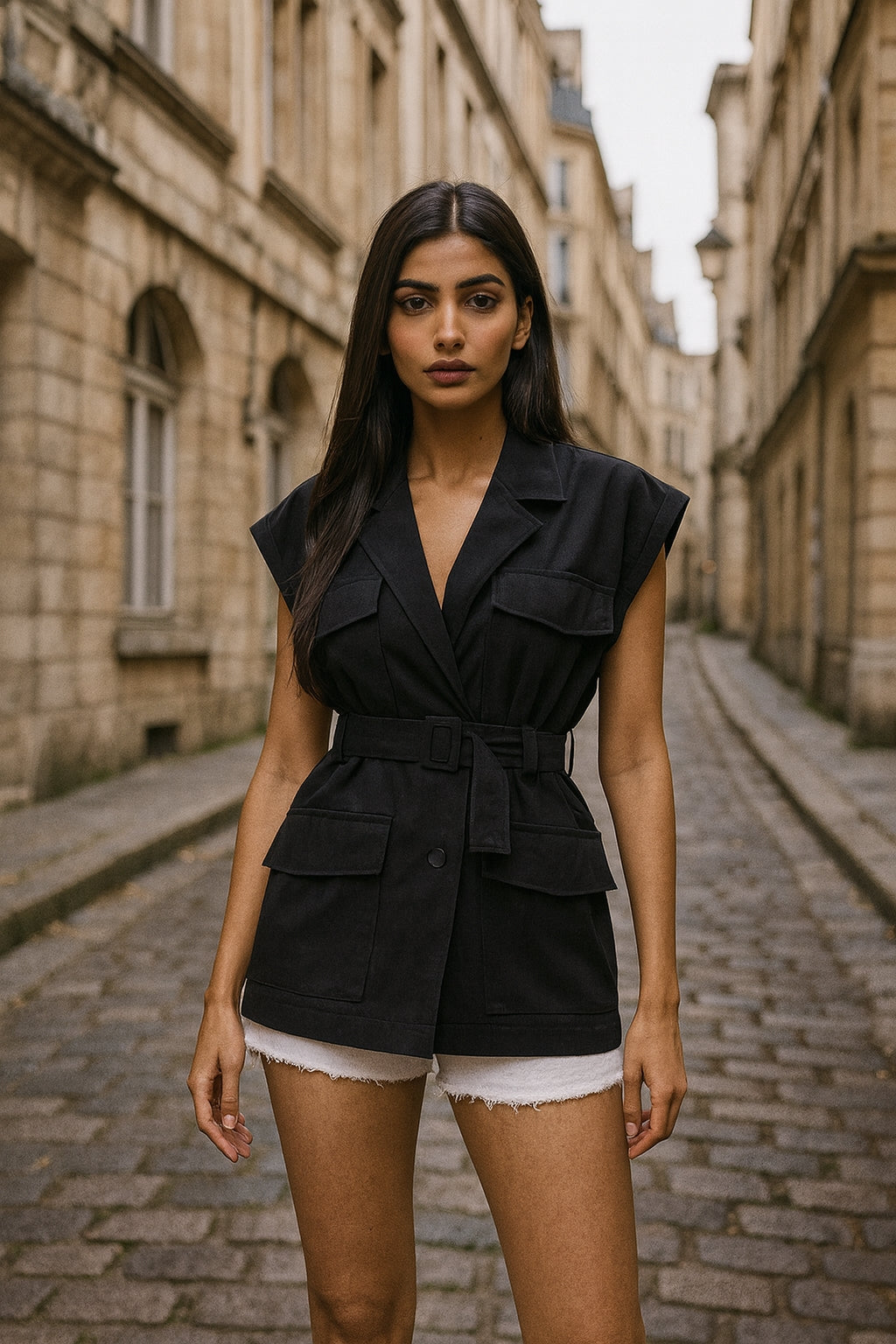 Fashion Loose Cotton Women's Shirt Elegant Lapel Sleeveless Shirts Casual Classic Solid Clothing Shirts for Women Tops