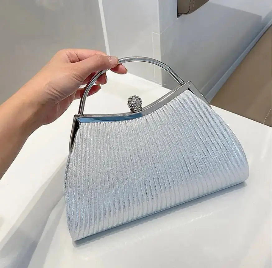 New Rhinestone Handbag Purse Silver Clutch Purses For Women,Evening Shoulder Diamond Purse Bling Crystal Bag My Store
