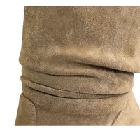 Women Pleated Elastic boots Woman Stiletto 6.5 CM High heel boots Suede Ankle boots Fashion Pointed short boots