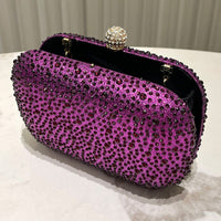 Women Rhinestone Purse Women's Round Box Shaped Evening Bags Elegant Formal Party Stylish Ladies Handbag Silver Clutch